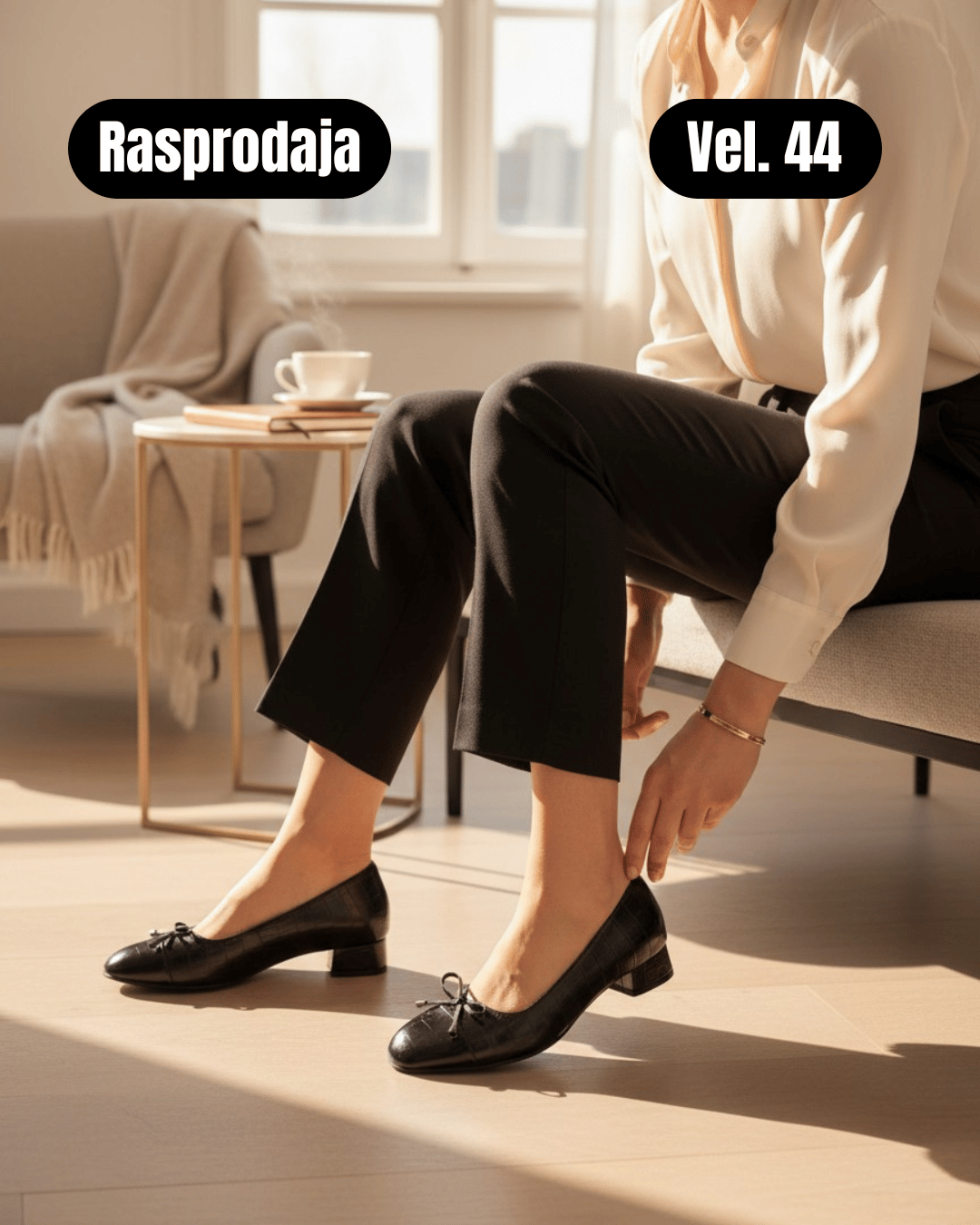 BNS Black heeled ballerinas