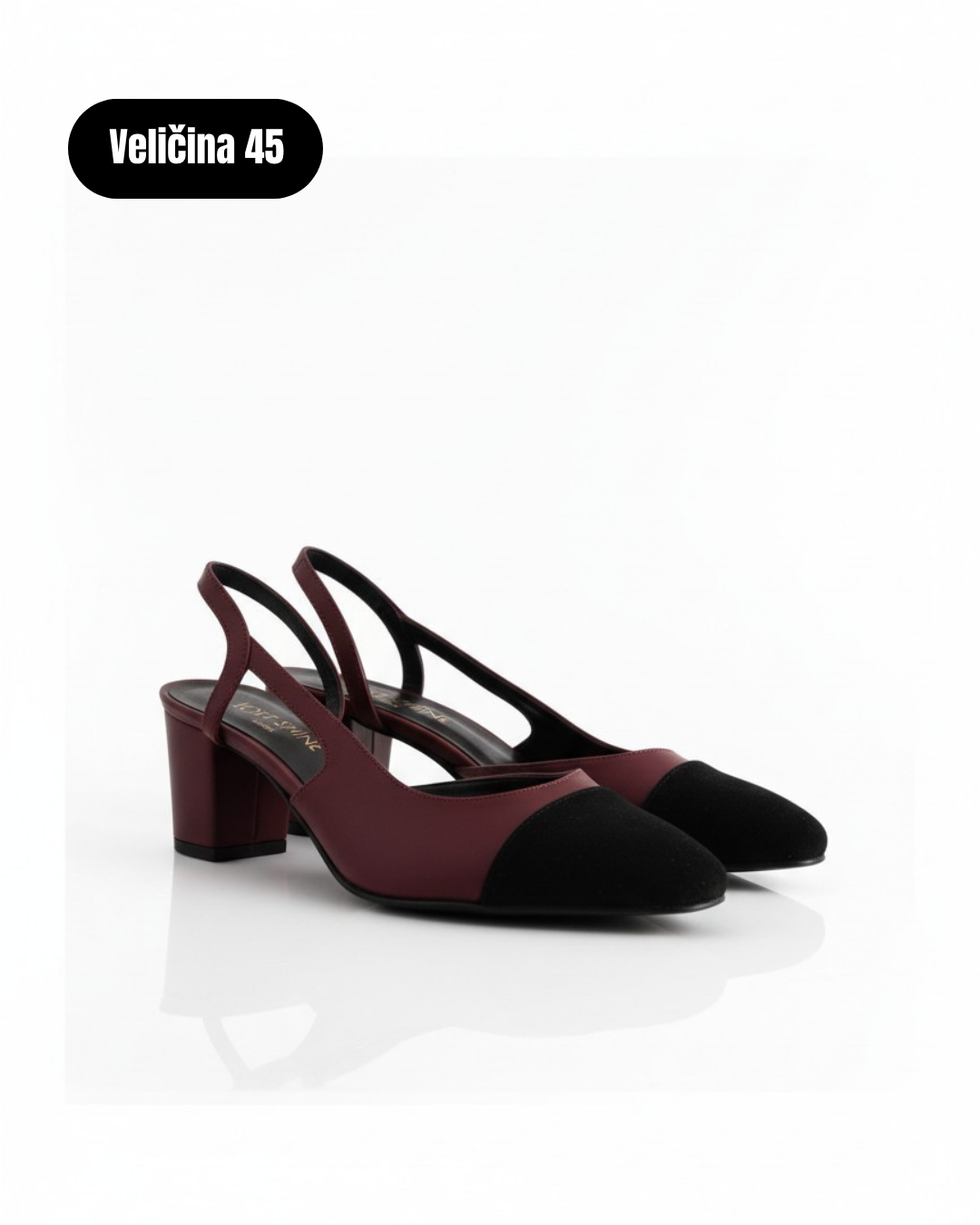 BNS burgundy heeled semi sandals