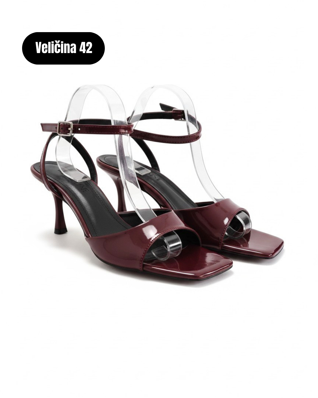 Love Shine burgundy heeled sandals